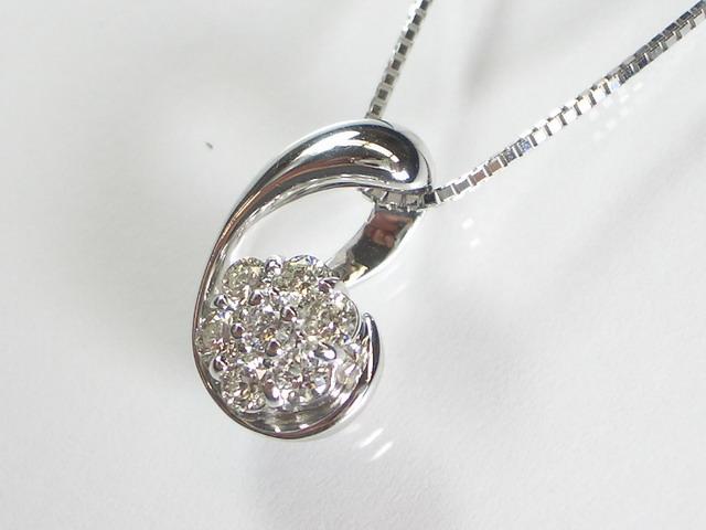 ダイヤモンド ネックレス ペンダントトップ ホワイトゴールド K18WG K18 ホワイトゴールド ダイヤモンド ネックレス レディース