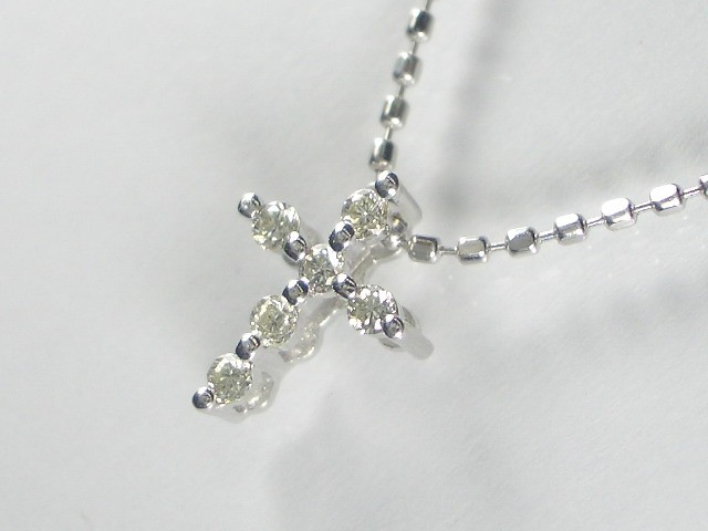 カルティエ K18WG ダイヤモンド ペンダントネックレス 0.32ct G