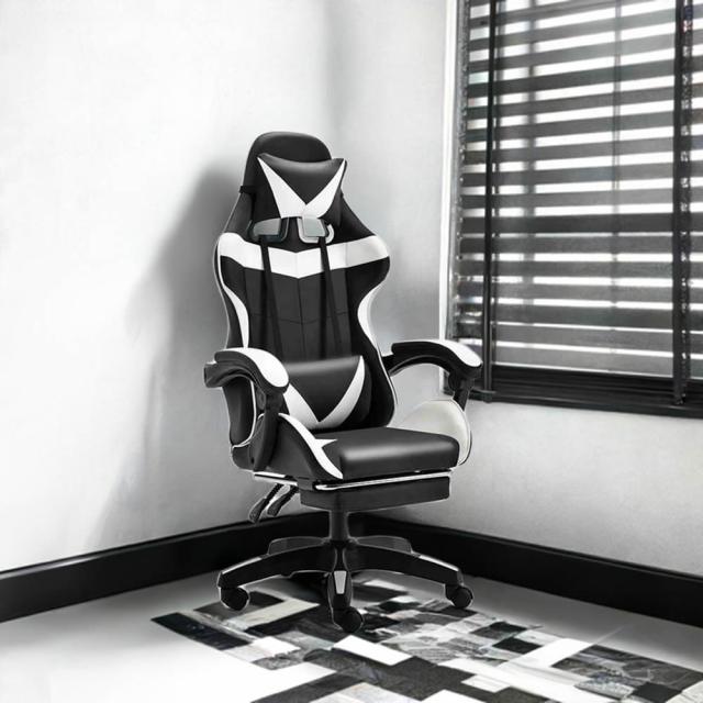 ゲーミングチェア オフィスチェア ゲーム用チェア デスクチェア パソコンチェア オットマン付き 人間工学 135度リクライニング機能 ハイバック テレワーク椅子 PCチェア_7