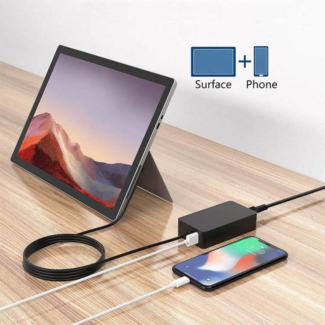 Surface Pro 5/ Pro 6 マイクロソフト 44W 充電器 15V 2.58A Table 