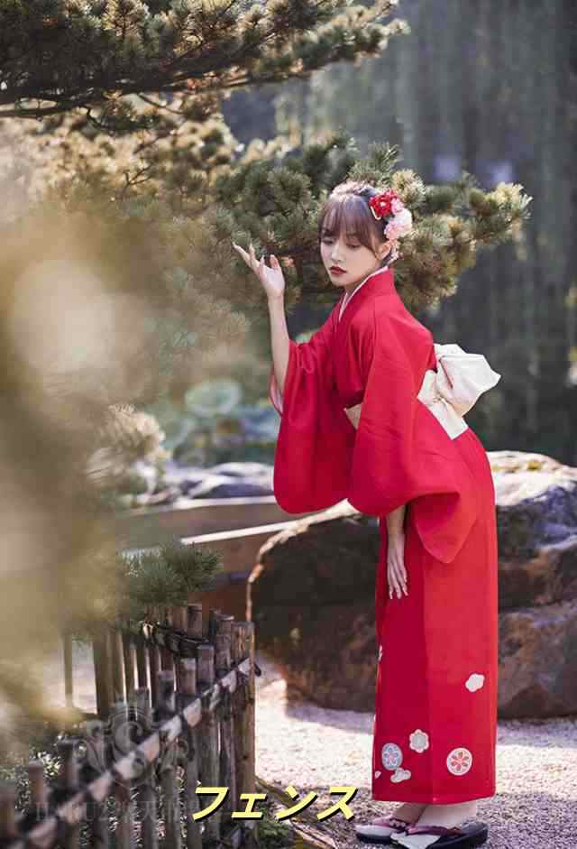 着物　洗える 花柄 ゆかた　レデイース　女性　裏地なし日本服　和服　花火大会　イベントドレス セクシー 花柄 光沢あり  民族衣装 ワン 着物 洗える 花柄 ゆかた レデイース 女性 裏地なし日本服 和服 花火