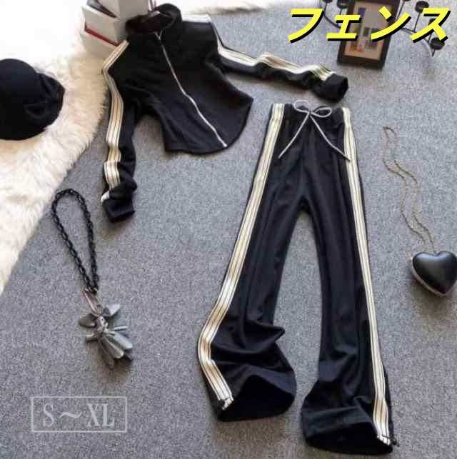 きれいめ レディースファッション スウェット ジャージ 上下3点セット 小さいサイズ 大きいサイズ S M L XL メンズライク 細身ジャージ ジャージセットアップ スポーティー カジュアル スウェ
