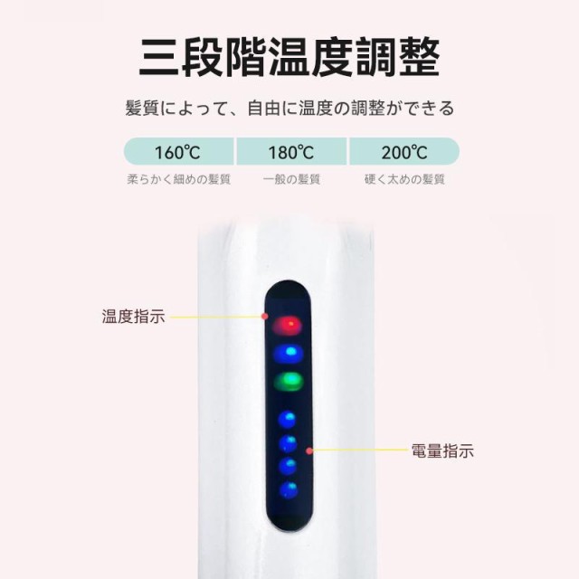 ヘアアイロン ミニ コードレス 20秒急速加熱 1台3役 2way ストレート