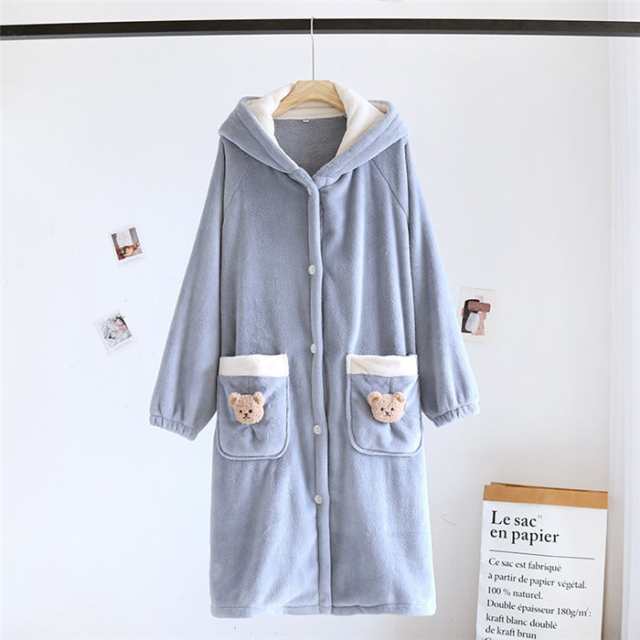 ルームウェア 着る毛布 パジャマ レディース 冬 バスローブ 長袖