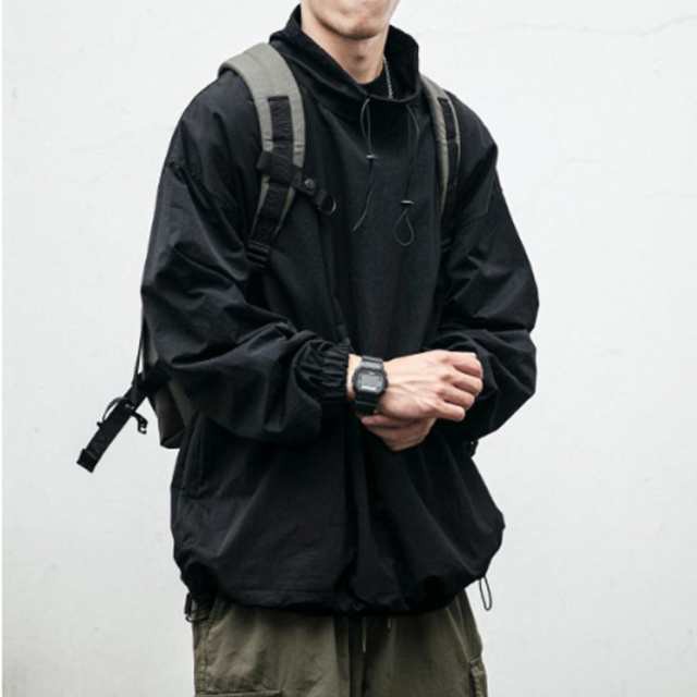 メンズ マウンテンパーカー 作業着 春服 春物 プルオーバー ウインド