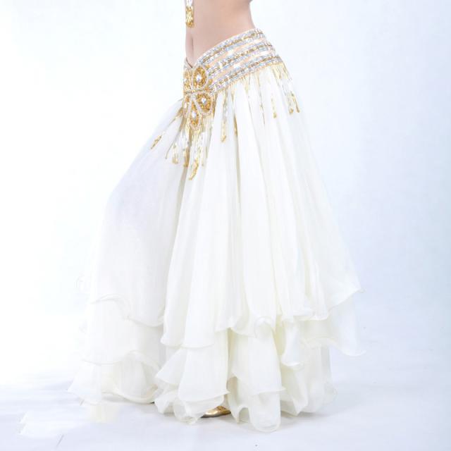 ベリーダンス 衣装 ロングスカート 広がる ボリューム シフォン レッスン着 レディース 華やか ステージ衣装 コスプレ ハロウィ ベリーダンス 衣装 ロングスカート 広がる ボリューム シフォン