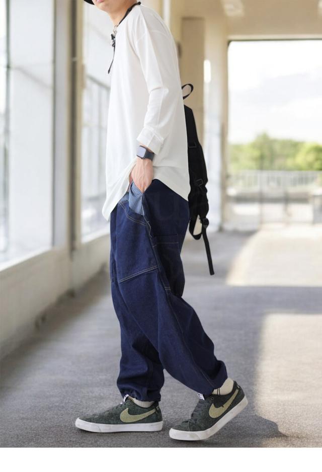 サルエルデニムパンツ Knit Sarrouel Denim / ニットサルエルデニム