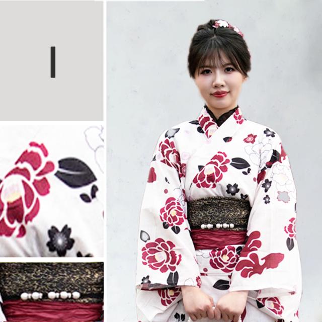 浴衣 セット レディース 夏用 大人/花 浴衣 作り帯 2点セット F 花柄