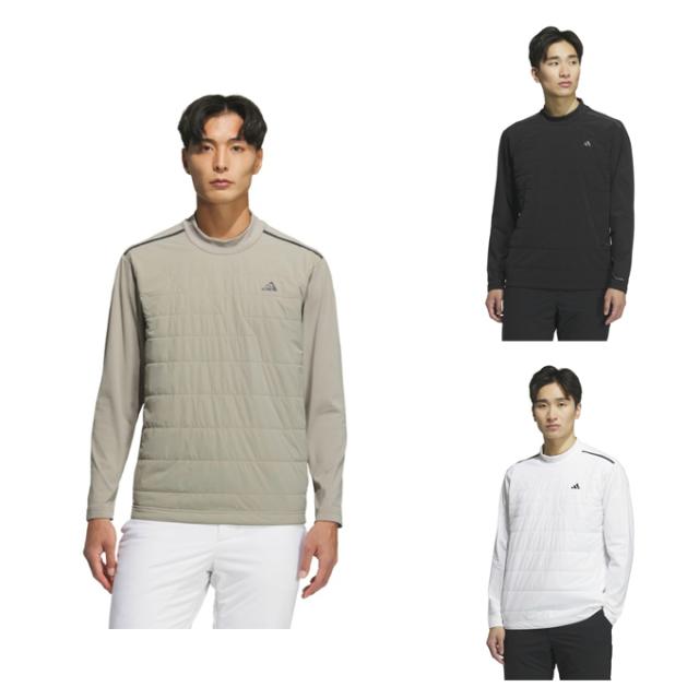 アディダス adidas ゴルフウェア 長袖シャツ メンズ アディゼロ Frost Guard 保温 キルトコンビネーション 長袖モックネックシャツ JWJ83 【国内正規品】【2025年秋冬モデル】