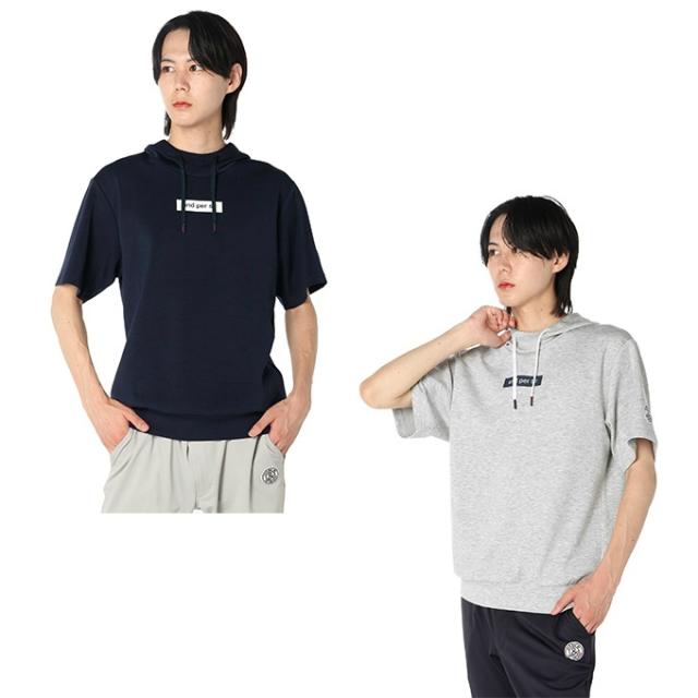 アンパスィ(and per se) ゴルフウェア スウェット メンズ ショットスムーザースウェット半袖HD AMF6505J1 【2025年秋冬モデル】