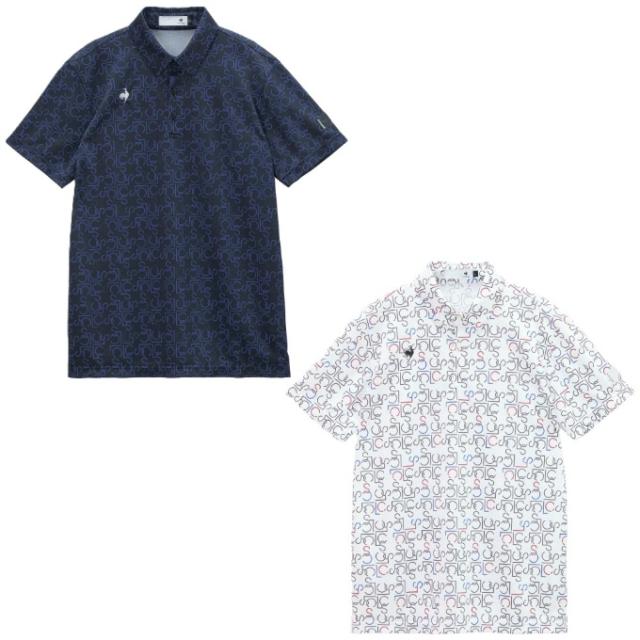 ルコックスポルティフ(le coq sportif) ゴルフウェア ポロシャツ 半袖 メンズ モノグラム柄半袖シャツ LG6SHS05M 【2026年春夏モデル】