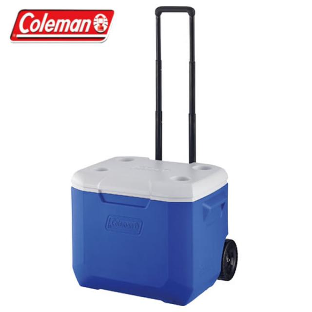 コールマン クーラーボックス 56L キャスター付 ホイールクーラー 60QTブルー ホワイト 2000027863 Coleman_1