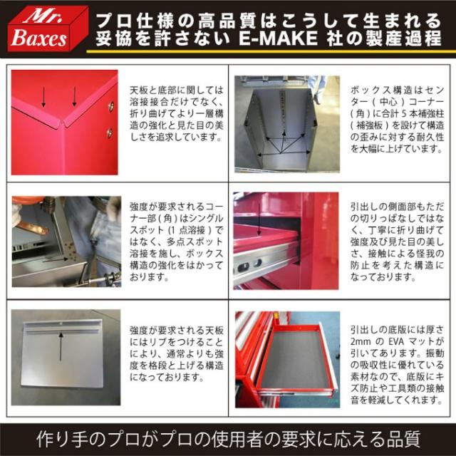 工具箱4段引出しサービスカートET304【ご自宅配送限定】‥_3