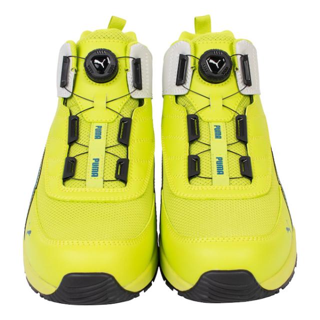 プーマ 安全靴 メンズ ジャパン アーバン スイッチバック ディスク ミッド 63.21SW ハイカット 3E 幅広 耐滑 ダイヤル式 メッシュタイプ PUMA【ご自宅配送限定】‥