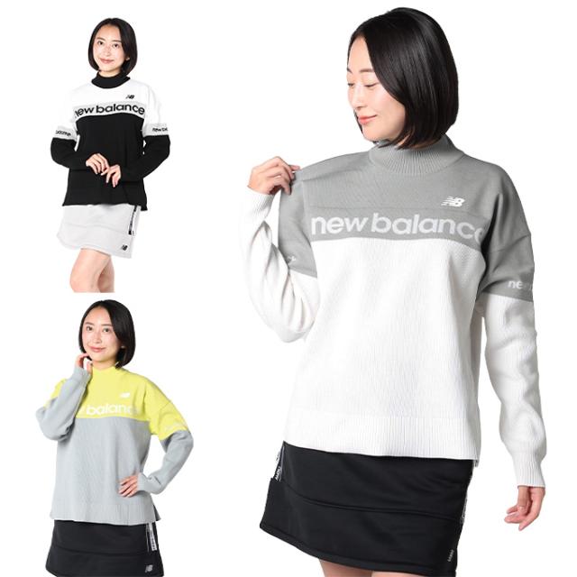 ニューバランス ゴルフウェア セーター レディース バイカラーモックニットプルオーバー 012-4270502 new balance