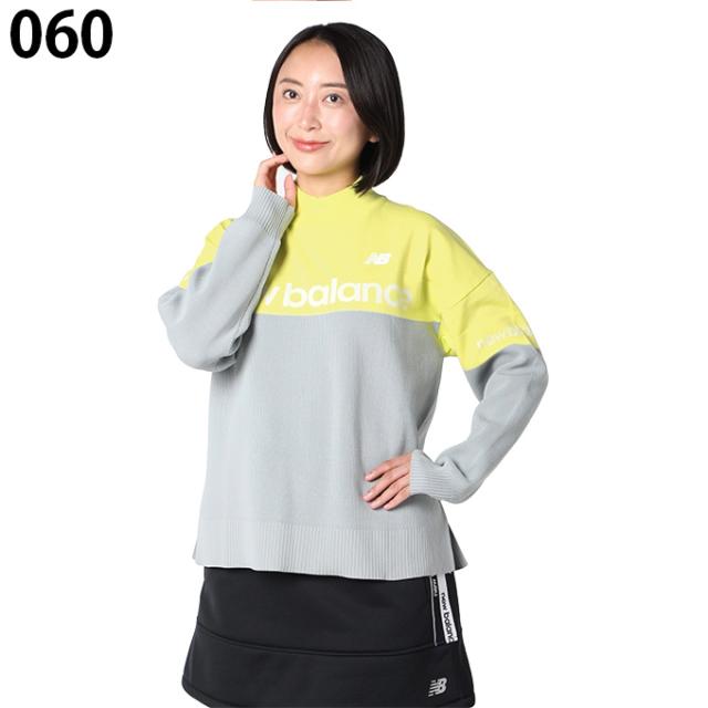 ニューバランス ゴルフウェア セーター レディース バイカラーモックニットプルオーバー 012-4270502 new balance_2