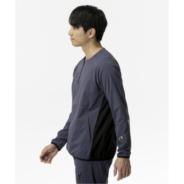ミズノ(MIZUNO) 野球 ウインドブレーカージャケット メンズ テックシールドジャケット ハーフZIP 12JECW7510_2