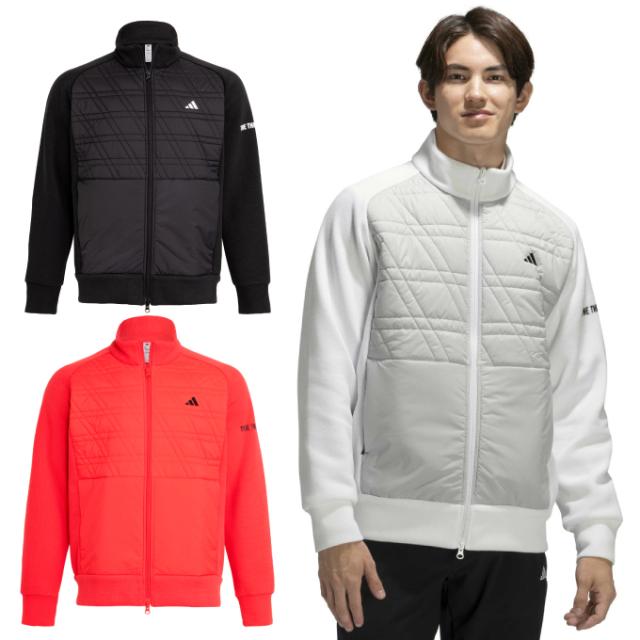 新品未使用 2着セット XO アディダスゴルフ ブルゾンジャケット×ポロシャツ アディダス(adidas) ゴルフウェア ブルゾン メンズ ファブリック