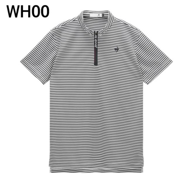 ルコックスポルティフ(le coq sportif) ゴルフウェア 半袖シャツ メンズ ミニボーダー半袖ハーフジップシャツ LG6SHS80M 【2026年春夏モデル】_2