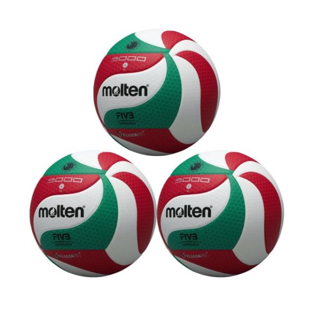 モルテン バレーボール検定球 3球セット フリスタテック 5号球 【国際公認球】【検定球】 V5M5000 molten ママさん 家庭婦人 中学校 高校 大学 一般 自主練