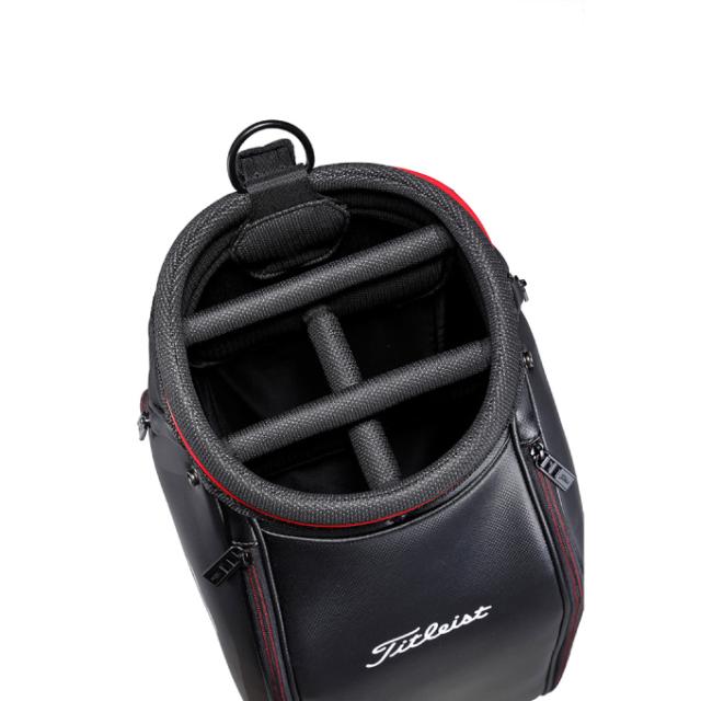タイトリスト キャディバッグ メンズ 軽量 9型 5分割 アスパイア パフォーマンス TB23ACBA-06 Titleist 軽量モデル 2.8kg ネームプレート付属 刻印無料 ブラック 黒