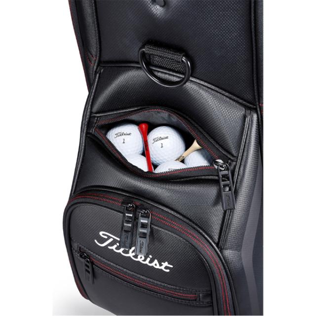 タイトリスト キャディバッグ メンズ 軽量 9型 5分割 アスパイア パフォーマンス TB23ACBA-06 Titleist 軽量モデル 2.8kg ネームプレート付属 刻印無料 ブラック 黒