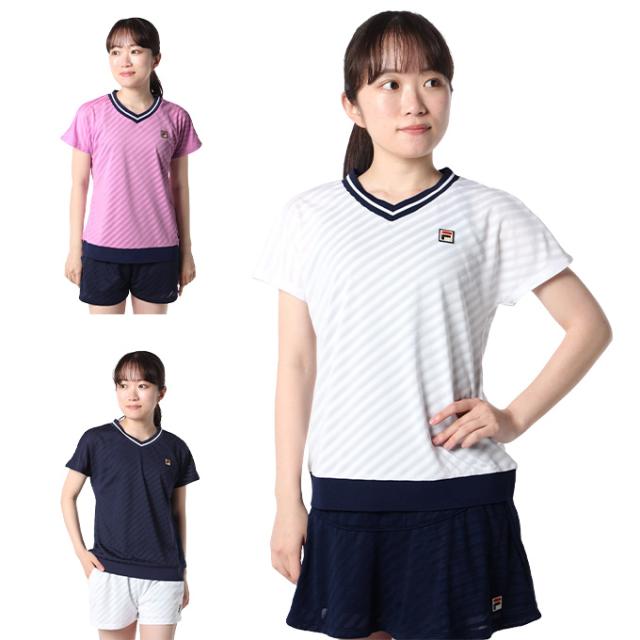 フィラ FILA テニスウェア バドミントンウェア Tシャツ 半袖 レディース ゲームシャツ VL2864