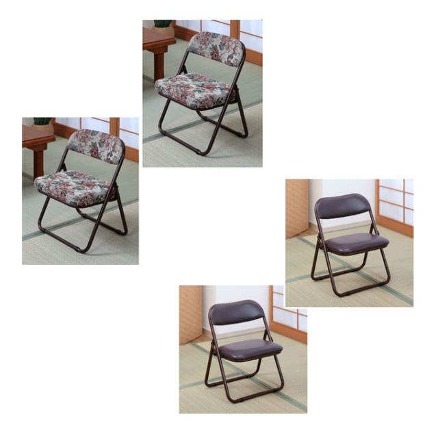 谷村実業 イス 折りたためる座敷チェア 2脚 TAN-210-2【ご自宅配送限定】【メーカー直送】‥