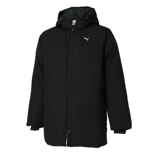 プーマ ダウンジャケット メンズ フードハーフダウンコート  ブラック 633144 PUMA ダウンコート ハーフコート 厚手 ブルゾン アウター カジュアル