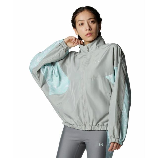 アンダーアーマー(UNDER ARMOUR) ウインドブレーカー ジャケット レディース UA MESH LINER WOVEN PRINT FULL-ZIP JACKET 6012627-069