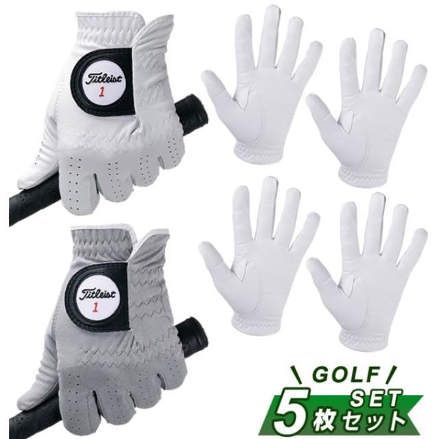 タイトリスト ゴルフ 左手用グローブ 5枚セット メンズ プロフェッショナルテック グローブ TG53
