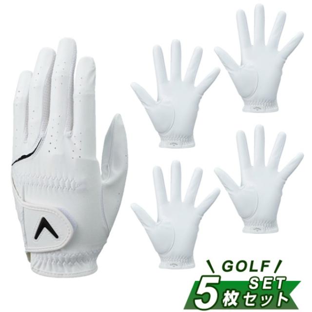 キャロウェイ ゴルフ 左手用グローブ 5枚セット メンズ オール ウェザー グローブ 24 JM Callaway