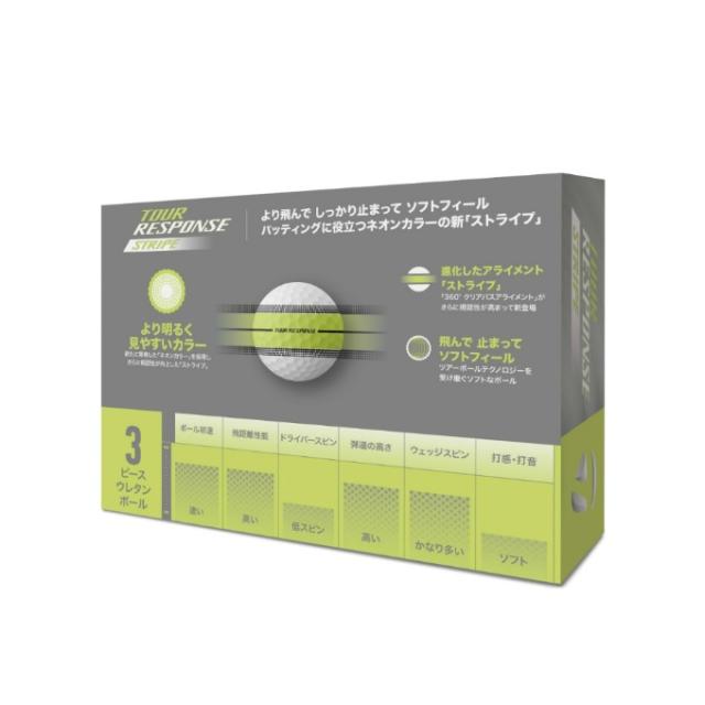 テーラーメイド ゴルフボール 3ダース 36個入 ツアーレスポンス ストライプ Tour Response Stripe 2025 TaylorMade