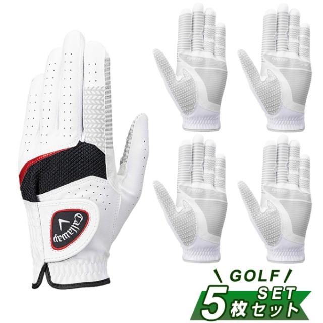 キャロウェイ ゴルフ 左手用グローブ 5枚セット メンズ ハイパー グリップ グローブ 25 JM HYPER GRIP 25JM Callaway