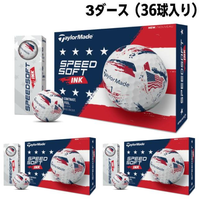 テーラーメイド(TaylorMade) ゴルフボール 3ダース 36個入 スピードソフト インク USA SpeedSoft INK 2026 【国内正規品】【2026年モデル】