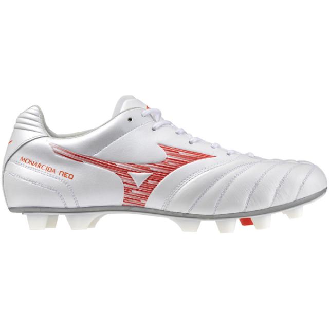 ミズノ サッカースパイク メンズ ジュニア モナルシーダネオ3 ワイド エリートELITE P1GA242160 MIZUNO 人工芝用 天然芝 土 3E相当 ホワイト レッド幅広 ワイドモデル_5