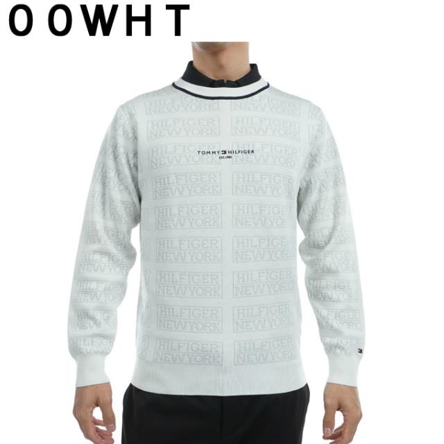 トミーヒルフィガーゴルフ TOMMY HILFIGER GOLF ゴルフウェア セーター メンズ ロゴジャガードクルーネックセーター THMA470_2