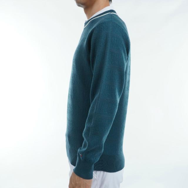 トミーヒルフィガーゴルフ TOMMY HILFIGER GOLF ゴルフウェア セーター メンズ ロゴジャガードクルーネックセーター THMA470_6