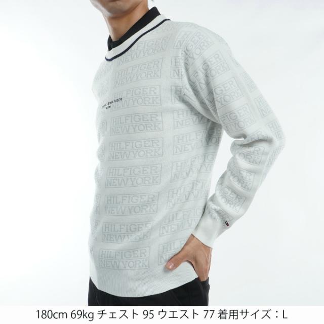 トミーヒルフィガーゴルフ TOMMY HILFIGER GOLF ゴルフウェア セーター メンズ ロゴジャガードクルーネックセーター THMA470_14