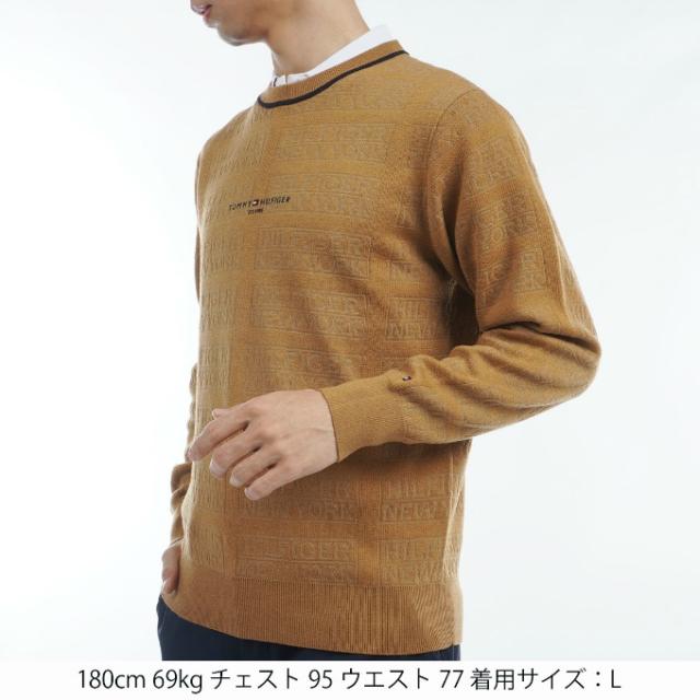 トミーヒルフィガーゴルフ TOMMY HILFIGER GOLF ゴルフウェア セーター メンズ ロゴジャガードクルーネックセーター THMA470_16