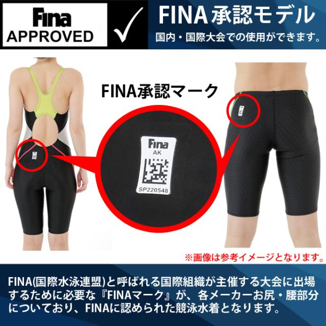 スピード Speedo FINA承認 競泳水着 スパッツ レディース フレックスシグマニューセミオープンバックニースキン1 SCW12505F-KR_2