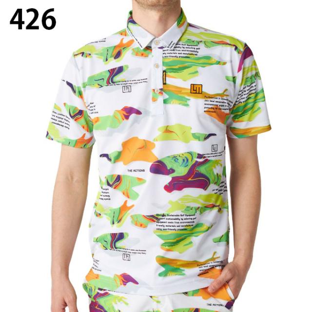 ラウドマウス LOUDMOUTH ゴルフウェア 半袖シャツ メンズ プレミアムカノコ柄半袖シャツ 765601【ご自宅配送限定】‥_1