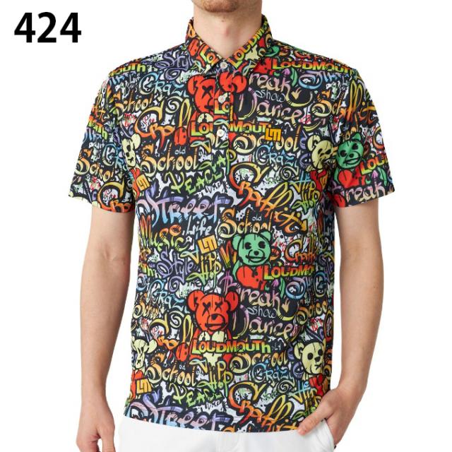 ラウドマウス LOUDMOUTH ゴルフウェア 半袖シャツ メンズ プレミアムカノコ柄半袖シャツ 765601【ご自宅配送限定】‥_6