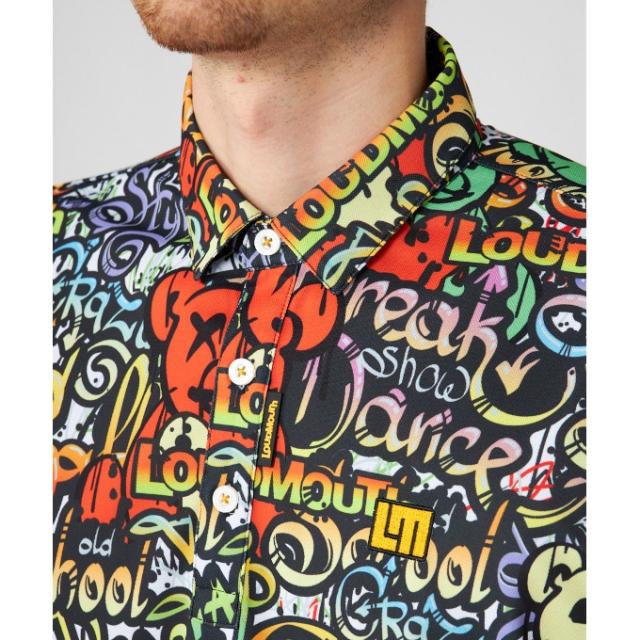 ラウドマウス LOUDMOUTH ゴルフウェア 半袖シャツ メンズ プレミアムカノコ柄半袖シャツ 765601【ご自宅配送限定】‥_11