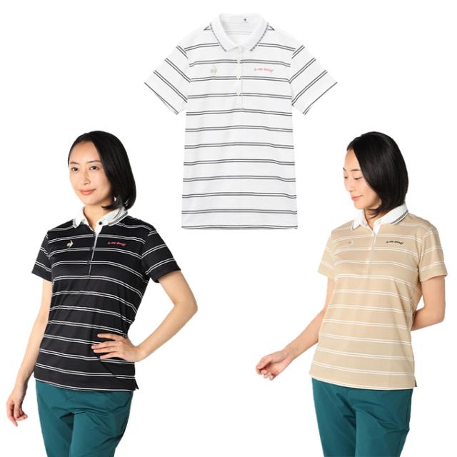 【7月1日22：59まで最高限度10％OFF 引き換え証散り散り中】ルコックスポルティフ(le coq sportif) ゴルフ御召しもの 半袖プルオーバー レディース 間借り人半袖ポロ LG6SHS00L 【2026年春夏ひな型】