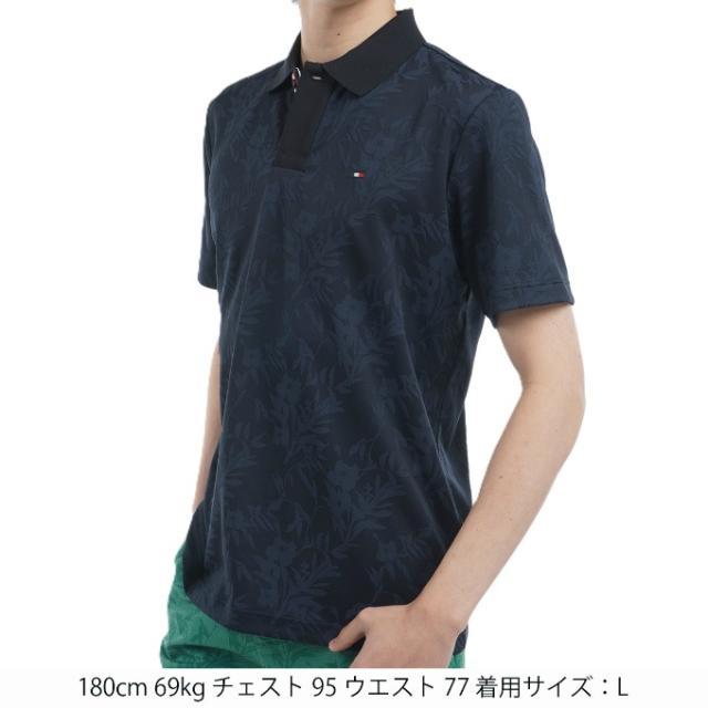 トミーヒルフィガーゴルフ TOMMY HILFIGER GOLF ゴルフウェア ポロシャツ 半袖 メンズ リーフジャガード 半袖ポロシャツ THMA522_5