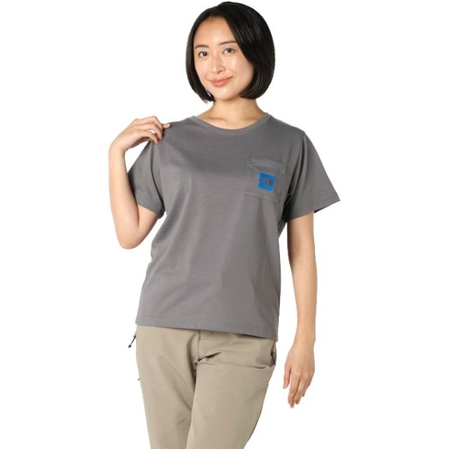 ザ・ノース・フェイス(THE NORTH FACE) Tシャツ 半袖 レディース スクエアロゴ ポケット 半袖 T NTW82541-SP 【国内正規品】