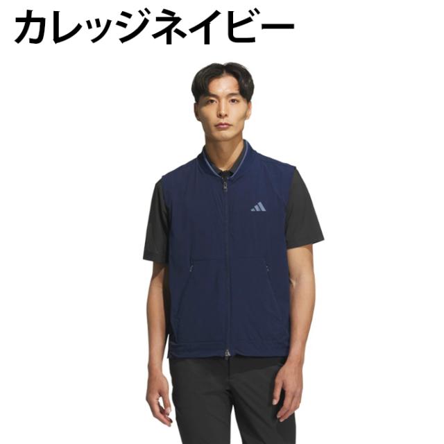 アディダス adidas ゴルフウェア アウターベスト メンズ ビヨンド ザ コース 撥水 バックビッグBOS フルジップベスト JUW91 【国内正規品】【2025年秋冬モデル】_1