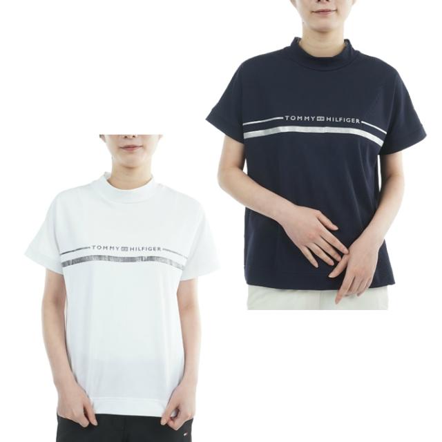 トミーヒルフィガーゴルフ(TOMMY HILFIGER GOLF) ゴルフウェア 半袖シャツ レディース ワッフルリラックス モックネックシャツ THLA628 【2026年春夏モデル】