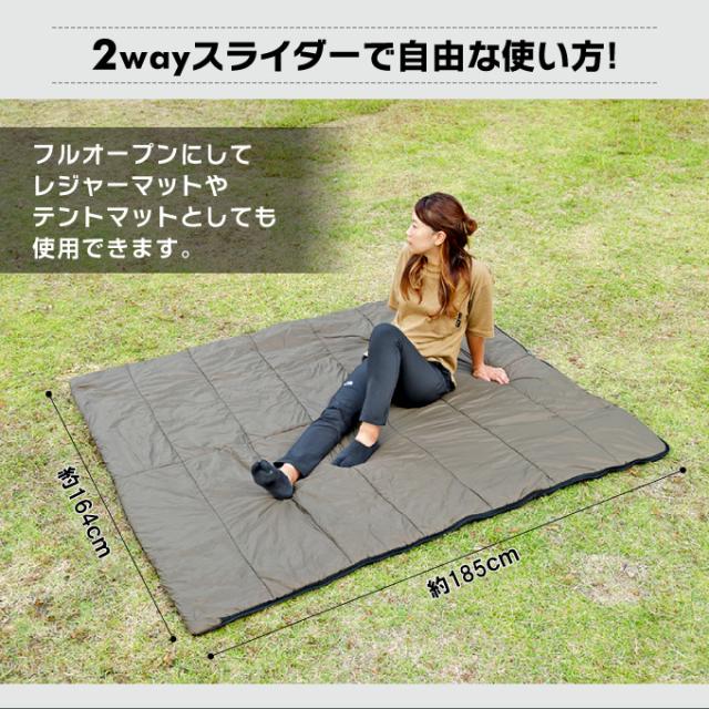 ナンガ × ビジョンピークス  NANGA 封筒型シュラフ IBUKI SQUAREBAG 1200 イブキ スクエアバッグ IBUKISQ1200 NANGA × VISIONPEAKS NANGA別注モデル 防災 グッズ_4